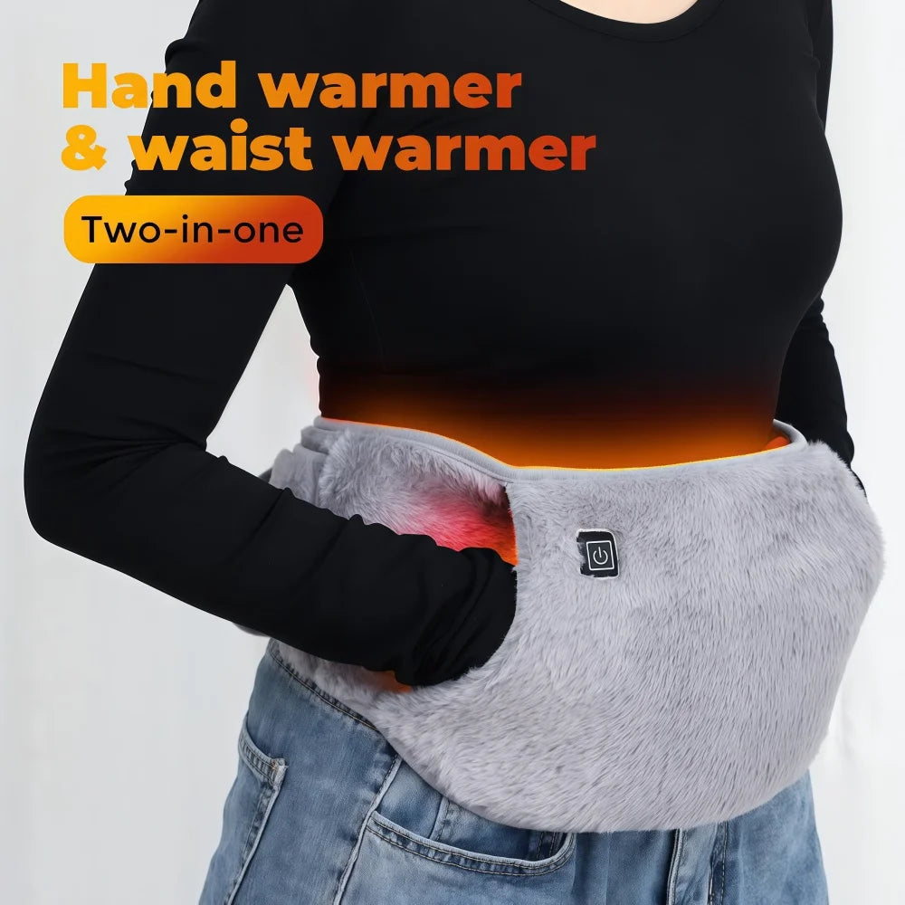 1Pcs Electric Heating Pad for Women 3-Temperature Settings, Adjustable Waist Warmer Belt with Crystal Velvet Washable Back  Belt