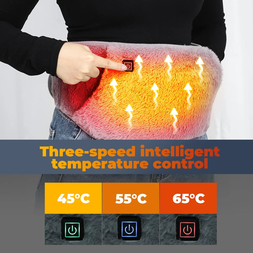 Uterus Warming Belt Electric Heating Pad USB Charging Hand Warmer Graphene Thermal Waist 45/55/65℃ High Temperature Keep Warmer