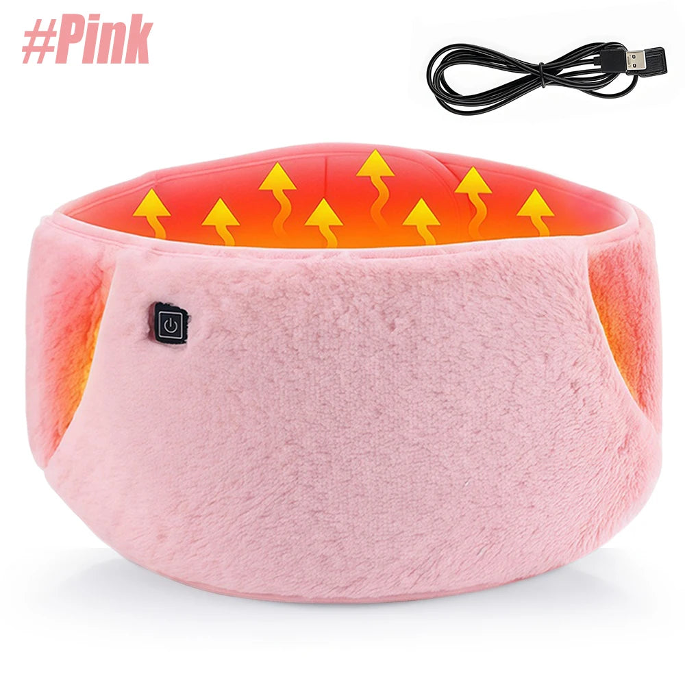 1Pcs Electric Heating Pad for Women 3-Temperature Settings, Adjustable Waist Warmer Belt with Crystal Velvet Washable Back  Belt