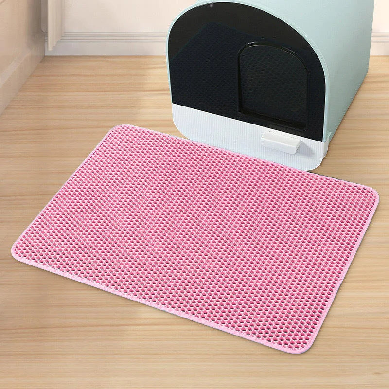Double-layer cat litter tray, pet cat litter box filter pad, wear-resistant cat litter pad